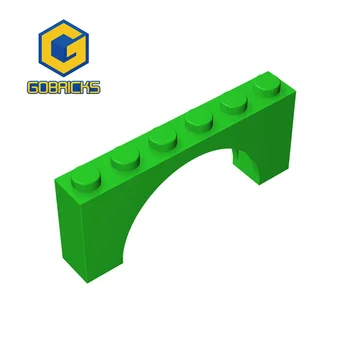 Gobricks GDS-678. MOC Brick Parts 15254 Тухлена арка 1 x 6 x 2 Съвместим градивен елемент от частици, е детска играчка, подарък за рожден Ден