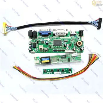 HDMI-съвместим + DVI + VGA LCD дисплей Контролер на екрана на монитора Комплект Преобразовательной такса за N156B3-L0B 1366X768