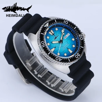 Heimdallr, нови мъжки часовник Abalone Diver, NH36, автоматичен гривна от неръждаема стомана, луксозни сапфировые водоустойчив мъжки часовник 200 м