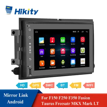 Hikity 2Din Android Авто Аудио Стерео Радио GPS Мултимедиен Плеър За Ford F150 F250 F350 Fusion Taurus Freesatr MKX Mark