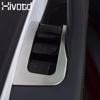 Hivotd За Tesla, модел 3, на Вътрешната Врата, Подлакътник, Стъкло, Бутон за Включване на Лифта, Панел, Декорация, Аксесоари За Полагане на Автомобили 2018 2019