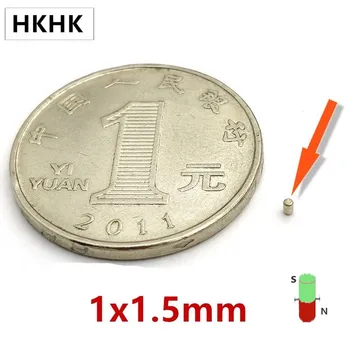 HKHK 100 200 БР мини-магнит с диаметър 1х1,5 мм мм мини-магнитен энкодер 1 мм x 1,5 mm силна магнитна стандарт 1х1,5 мм