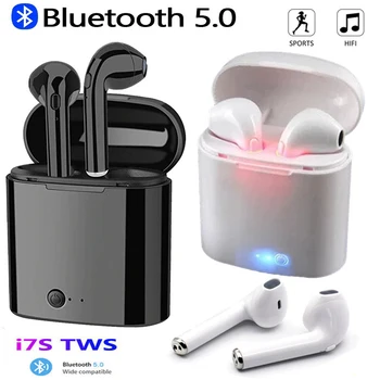 i7s TWS Безжични Слушалки Bluetooth 5,0 Слушалки спортни Слушалки Слушалки С Микрофон зарядно устройство ще захранване на скоростната Слушалки pk i7 i12 Y30 Y50 A6S