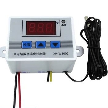 JHD-XH-W3002 220 В цифров led температурен регулатор 10A Термостат, Превключвател за Управление на Сондата с водоустойчив сензор W3002
