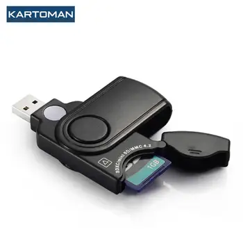 KARTOMAN usb 3.0, адаптер за четене на няколко карти с памет, cardreader за преносими компютри micro SD/ TF карта microsd