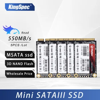 kingspec SSD Msata Mini SATAIII 5шт 64 gb 128 Gb, 256 gb, 512 gb и 1 TB, Вътрешен твърд Диск За Едро и Компютърни Аксесоари