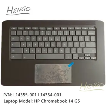 L14354-001 Черен Оригинален Нов За HP Chromebook 14 G5 Клавиатура + Поставка за ръце главни букви + Тъчпад