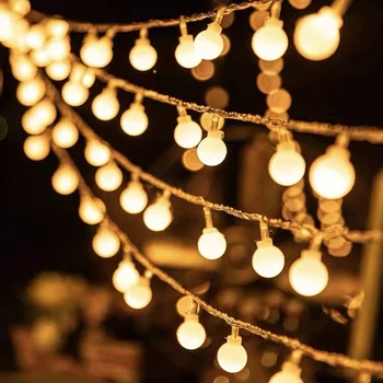 Led венец с лъжичка с дължина 10 м, градинска венец с химикалка на веригата, лампа-венец, страхотна светлина, вечерни домашни градински Сватбени Коледна украса