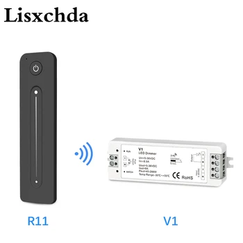 Led димер 12V 5V 24V 36V 8A PWM Безжични радиочестотни ключ с регулиране на яркостта на 2,4 G тъч дистанционно управление за led обикновен цвят на лента