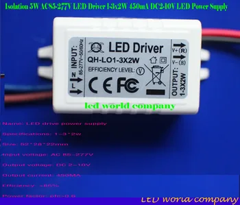 Led Драйвер за постоянен ток 1-3 X 2 W 450 мА 3-10 В 2 W 4 W 6 W 450 ma AC-DC Външен Лампа COB Източник на Захранване Осветление