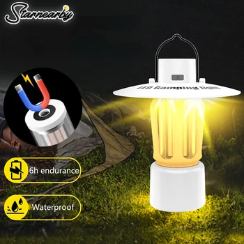 Led лампа за къмпинг, 5 режима, XPE, лампа за къмпинг, USB, акумулаторна лампа за палатка, водоустойчив фенер за разходки, риболов фенер