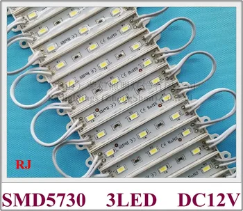 Led модул SMD 5730 3 led светлинен модул за означения на канала писмо DC12V 3 led 75 мм * 12 мм 0,8 W 70лм IP65 МАРКИРОВКАТА епоксидна смола водоустойчив