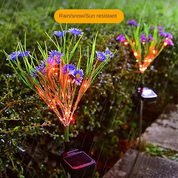 Led Слънчев цветна светлина, която симулира малки Диви цветя, Празнична фенер, декорация за градината на вилата, лампа за тревата в двора