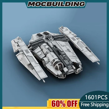MOC Градивен елемент Fondor модел на превозното средство за Научно-фантастичен космически кораб Технологични тухли САМ Събрана играчка-аэрокрафт подаръци