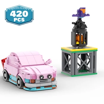 MOC Класическа Игра Kirbyed Dream Land Car Mouth Waddle Deeed Розово Роудстър Строителни Блокове Шампиони на Скоростта Тухлени Играчки за Деца