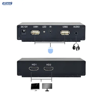MPC1920-DH Директна продажба с фабрики, цифрови означения разделен 1080P екран, двоен изход за сигнал за HD MI, възпроизвеждане на рекламни видеоклипове