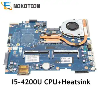 NOKOTION CN-0W6XCW 0W6XCW за DELL Inspiron 3737 5737 дънна Платка на лаптоп VBW11 LA-9984P REV: 1,0 (A00) I5-4200U Процесор + охладител