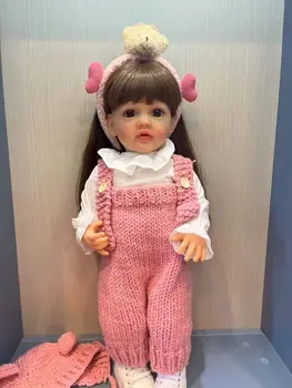 NPK 55 см Силиконова Кукла Бети Реборн за Цялото Тяло, Водоустойчив Кукла За Новородени Момичета, Реалистична Мека Кукла-Бебе