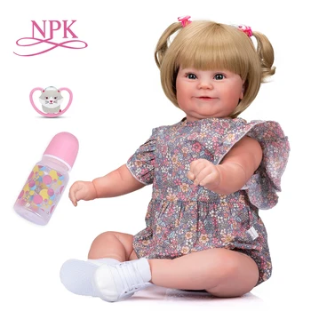 NPK 60 см, Мади, огромен размер, Миличка Реборн, популярната кукла за момичета, перука за коса, меко дебнещ тялото, благородна кукла