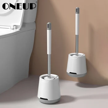 ONEUP Нова мека четка за тоалетна TPR без мъртвия ъгъл, четка за почистване на пода за тоалетна, аксесоари за баня, домакински инструмент за почистване