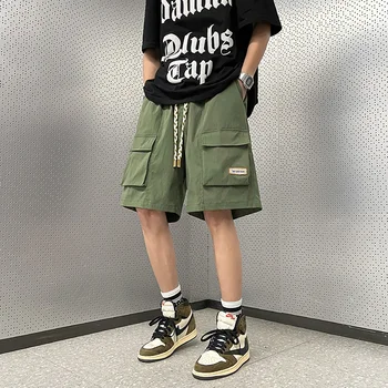 Privathinker свободни Мъжки шорти-карго Модната марка, летни къси панталони в японски стил, хип-хоп ежедневни мъжки панталони с дължина до коляното, обикновен
