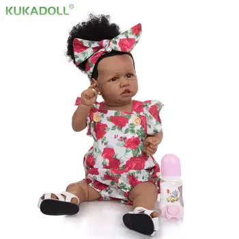Reborn Baby напълно силикон корпус KUKADOLL 57 см жива кукла, Добре опаковани за коледен подарък на бебето преди лягане Отлично качество