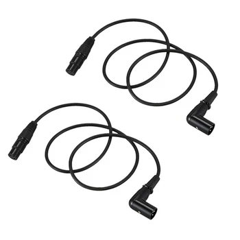 RISE-2X правоъгълен XLR кабел, микрофон кабел, DMX-сигнален проводник, захранващ кабел за еквалайзера / миксер/ усилвател