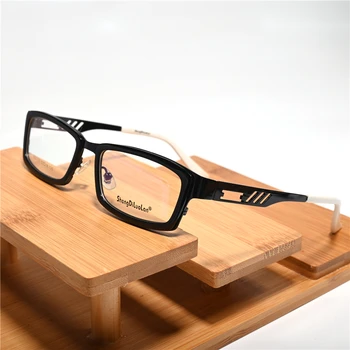 Rockjoy Черна Рамки за очила, мъжки и женски правоъгълни очила, Мъжки слънчеви очила по рецепта, очила с тесни деколтета, Ботаник