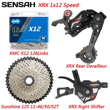 SENSAH XRX 1x12 Способи за Велосипеден на Група Набор от XRX12 Заден Превключвател KMC X12 Верига 11-46 T/50 T/52 T Дек Звезда за Комплекти МТБ
