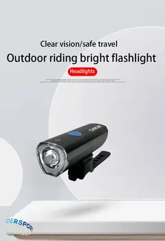 SIKW L305 Велосипеден фенер, отблясъци, USB Акумулаторни Фарове за планински велосипед, Осветително оборудване за нощно каране