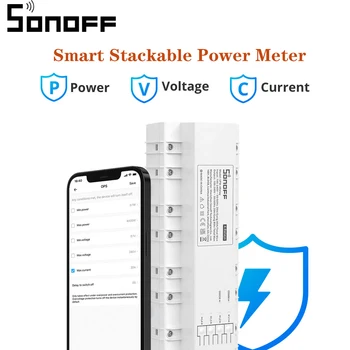 SONOFF SPM Умен наращиваемый електромера 20A/Gang контрол на консумацията на мощност Защита от претоварване Подкрепа за съхранение на данни върху SD картата