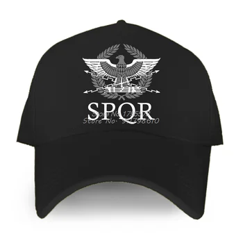 Spqr Eagle Римска латинска тъмно-синя бейзболна шапка Унисекс, мъжки Дамски шапка с козирка, Регулируеми Ежедневни Спортни шапки