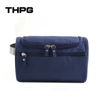THPG Дамски косметичка за баня, голям капацитет, богат на функции водоустойчива чанта за тоалетни принадлежности, чанта за багаж с цип от плат Оксфорд