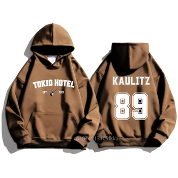 Tokio Hotel Hoody с качулка от памук Kaulitz Fashion Band, луксозна hoody с качулка, монофонични пролетно-есенния мъжки пуловер с принтом, Дамски градинска облекло