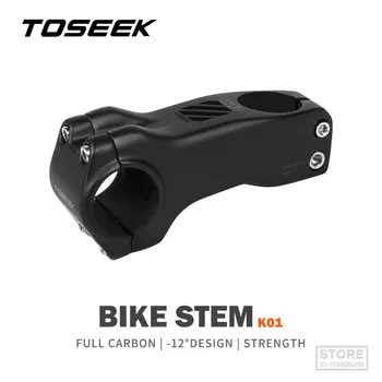 TOSEEK K01 от въглеродни влакна Прът -12 Градуса, Ultralight high-performance Велосипеден Пътен/МТБ на Волана, Тенис на Велосипеди Прът, резервни Части За Велосипеди