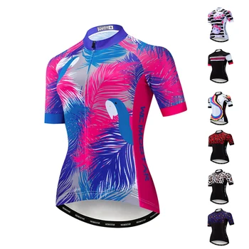 UFOBIKE, Велосипедна фланелка, дамски блузи, състезателна велосипедна облекло, блузи с къс ръкав за колоезденето