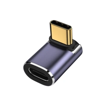 USB 4.0 PD 100 Вата на 8 Към 60 Hz Конектор за Зарядно устройство 40 Gbit/сек Високоскоростен USB C OTG 90 Градуса Мъжки Женски Адаптер за Лаптоп Таблет