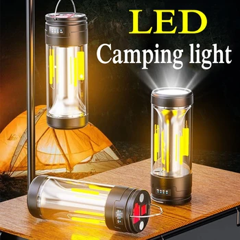 USB Акумулаторна батерия led Лампа за къмпинг, Висящи лампи, Лампа за палатка, Водоустойчив фенер, Аварийно сигнална лампа, Лампа за къмпинг