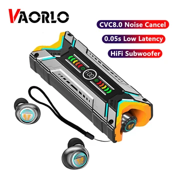 VAORLO CVC8.0 Безжични Слушалки Субуфер Hi-Fi Музикални Слушалки 0,05 Ниска Латентност За Игри IPX7 Водоустойчив С Цифров дисплей