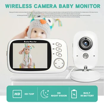 VB603 Електронен следи бебето 2,4 G 3.2 инча LCD безжичен видеоняня 2-Лентов аудио Разговор Защита на Сигурността на нощно Виждане