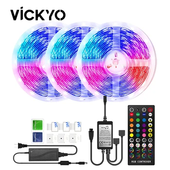 VICKYO led Лента със задно USB Power 5050 RGB Гъвкава USB Led Светлинна Лента 5V RGB Цветен Замяна Подсветката на телевизора Осветление за Водоустойчиви