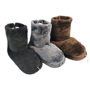 W3JF 3 цвята, зимни топли обувки за сняг, Usb-нагревател, Обувки за краката, плюш топли електрически обувки
