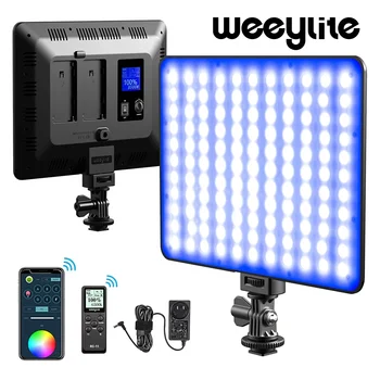 weeylite sprite20 RGB Led Лампа за Видеозаснемане 2500 К-8500K, Осветление за Фотография, Приложение за телефона, Дистанционно управление за YouTube Stream TikTok