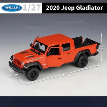 WELLY 1:27 Джип Гладиатор Сплав Пикап Модел на превозното средство за Леене под налягане на Метални оф-роуд Превозни Средства, Моделиране на Модел на превозното средство за Събиране на Подаръци за Децата