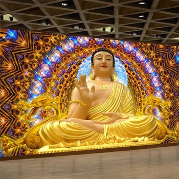 wellyu индивидуални голям стенопис модно декорация на дома, HD Буда фон на Буда монтиране на украса боядисване тапети