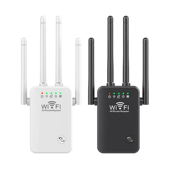 WiFi Пълнители Усилвател на Сигнала На 2,4 Ghz Безжична Интернет-Ретранслатор 300 Mbit/s Лесна Настройка 4 Антена на Далечни разстояния с Ethernet порт