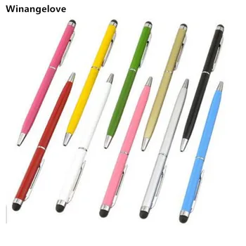 Winangelove 1000шт 2 в 1 метална емкостная мини-сензорна писалка с химикалка за аксесоари за мобилни телефони iphone Безплатна доставка DHL