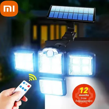 Xiaomi 138/198LED слънчева светлина, сензор за движение, регулируема корона, IP65, водоустойчив, с монтиран на стената лампа на слънчева енергия