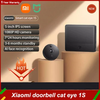 Xiaomi Mijia Интелигентен видео домофон Cat Eye 1S Безжичен видео домофон Инфрачервена Камера за Нощно Виждане AI Разпознаване на Лица анти-кражба