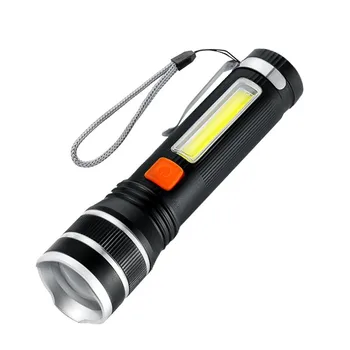 ZK20 Мощен Led Фенерче PP50 USB Акумулаторна COB Факел Водоустойчив Увеличава Фенер с Дисплей Мощност Супер Ярка Светлина 18650